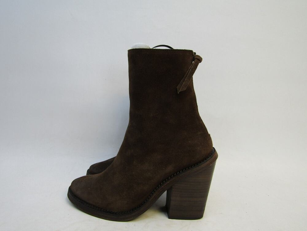 Free People Womens Size 38 EUR Brown Suede Zip Fashion Ankle Boots